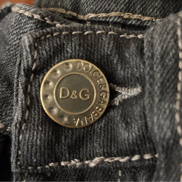 Dolce & Gabbana Women’s Faded Black Low Rise Jeans Women’s Size 26x28 - Picture 8 of 12